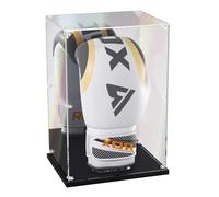 KOLIPI Boxing Glove Display Case with Mirror Back, Acrylic Display Case with Stand for Full Size Boxing Glove, Watch The Video to Assemble (8x7x13 inch, 22x18x33 cm)