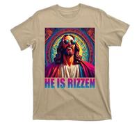 KOLITY He is Rizzen Jesus Portrait Risen T-Shirt Apricot XXL