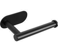 KoliynToilet Paper Holder Self Adhesive, Premium Thicken SUS304 Stainless Steel Rustproof Adhesive Toilet Roll Holder no Drilling for Bathroom, Kitchen, Washroom (Matte Black)