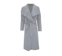 KOLLACHE Womens Coats Italian Long Duster Waterfall Trench Coats For Women Belted Jacket Women Winter Cardigan Light grey 20-22
