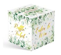 Kolldenn Raffle Ticket Box with Slot Enter to Win Cardboard Suggestion Box 6 x 6 x 6 Inches for Carnivals