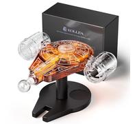 Kollea Fathers Day Birthday Gifts for Men Dad, Galaxy Spaceship Whiskey Decanter Sets for Men, Spacecraft Limited Edition, 2 Funny Shot Glasses, Unique Guys Brother Gift Ideas, Liquor Decanter for Bar