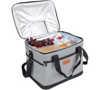 Kollea Large Insulated Cool Bag, Packed Lunch Cooler Box for Men, Camping | Keep Warm and Cold, 3-Layer Thermal Insulation, Leakproof Lining, Shoulder Strap and Pockets for Travel, BBQ, Outdoor Picnics