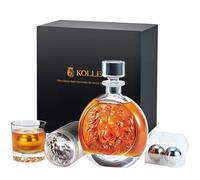 Kollea Lion Whiskey Decanter Gift Set for Men with Two Glasses & Two Ice Stones