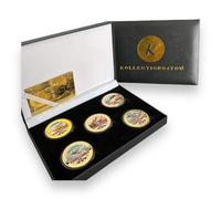Kollections4you D-Day Anniversary Battle Of Britain 5 Gold Plated Coin Box Set - WW2 World War 2 Memory