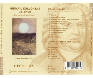 KOLLONTAJ, BACH: PARTITAS FOR VIOLIN SOLO NEW CD