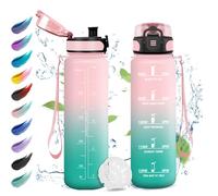 KollyKolla Children's Leak-Proof Water Bottle 500 ml Suitable for Carbonated Drinks Sports Water Bottle with Time Marking Water Bottle with Filter Perfect for Nursery School Office Picnic