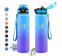 KollyKolla Insulated Bottle 1L with Straw, BPA-Free Stainless Steel Bottle, Leak-Proof, Reusable Stainless Steel Bottles, Stainless Steel Water Bottle for Children, Adults, Travel, School, Cycling