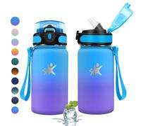 KollyKolla Insulated Flask, 500 ml, Thermos Flask, Suitable for Carbonated Drinks, Leak-Proof Water Bottle Children with Straw, One-Handed Opening, BPA-Free, for Water, Travel, Camping, Bike, School