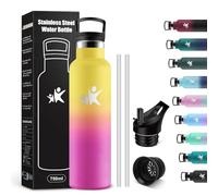 KollyKolla Stainless Steel Water Bottle, 750 ml, Leak-Proof Water Bottle with Straw, BPA-Free, Double-Walled Vacuum Insulated, Double Walled Vacuum Insulated, Water Bottle for Travel, Camping, Hiking