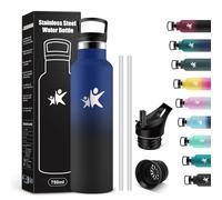 KollyKolla Stainless Steel Water Bottle, 750 ml, Leak-Proof Water Bottle with Straw, BPA-Free, Double-Walled Vacuum Insulated, Double Walled Vacuum Insulated, Water Bottle for Travel, Camping, Hiking