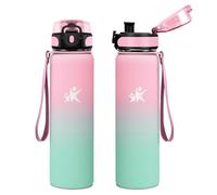 KollyKolla Thermos Flask, 500 ml, BPA-Free, Leak-Proof Thermos Flask, Stainless Steel, Water Bottle for Children, Sparkling Sports, School, Fitness, Outdoor, Camping