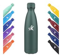 KollyKolla Thermos Flask, 750 ml, Vacuum Drinking Bottle, Stainless Steel, Leak-Proof, BPA-Free Thermos Flask, Suitable for Carbonated Drinks, for Sports, School, Yoga, Sports, Bike, Camping - Olive