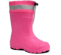 Kolma Ultra Light EVA Kids Girls Wellington Boots Rainy Snow Wellies Red Very Warm Liners (13 UK / 32 EU - 20.5 cm, Pink Reflective)