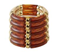 KOLODOGO 3PCS Gold Chunky Bangles Bracelets for Women Stackable Chunky Bracelets Acrylic Bamboo Bracelet Stretch Bracelets for Women as Jewelry Gift, metal, no gemstone