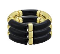 KOLODOGO 3PCS Gold Chunky Bangles Bracelets for Women Stackable Chunky Bracelets Acrylic Bamboo Bracelet Stretch Bracelets for Women as Jewelry Gift, metal, no gemstone