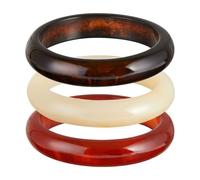 KOLODOGO Colorful Chunky Acrylic Bracelet for Women Round Cuff Bangle Bracelet Set Wrist Cuff Bracelets for Women as Jewelry Gift, Acrylic, no gemstone