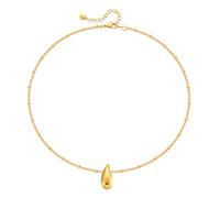 KOLODOGO Gold Plated Teardrop Necklace Tear Pendant for Women Dainty Water Drop Necklace as Jewelry Gift