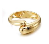 KOLODOGO Teardrop Chunky Gold Bracelets for Women Open Hammered Cuff Bangle Bracelets Wrist Teardrop Shaped Bracelet for Women as Jewellery Gifts, 3, Metal, no gemstone