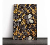 Koloman Moser Fabric Deisgn Canvas Print | Gallery Wrapped 30mm Frame Wall Art | 30x20 inches | Ready to Hang | Modern Picture | Living Room Bedroom Lounge Office