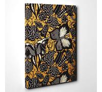 Koloman Moser Fabric Deisgn Canvas Print | Gallery Wrapped 30mm Frame Wall Art | 30x20 inches | Ready to Hang | Modern Picture | Living Room Bedroom Lounge Office