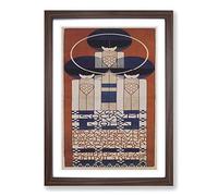 Koloman Moser Secession Framed Print | A2 Walnut Framed Wall Art | Ready to Hang | Modern Nature Picture | Living Room Bedroom Lounge Office