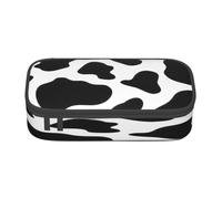 KoloQren Cow spot Print Large capacity pencil case with zipper,portable stationery storage bag