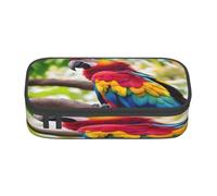 KoloQren Fantastic Parrot Feather 1 Print Large capacity pencil case with zipper,portable stationery storage bag