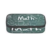 KoloQren Formulas Shapes Theory Math Lesson Word Print Large capacity pencil case with zipper,portable stationery storage bag