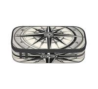 KoloQren Law of the Compass Navigation 1 Print Large capacity pencil case with zipper,portable stationery storage bag