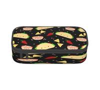 KoloQren Tuesday Party Print Large capacity pencil case with zipper,portable stationery storage bag