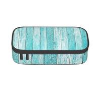 KoloQren Wooden Planks Texture Wallpaper Print Large capacity pencil case with zipper,portable stationery storage bag