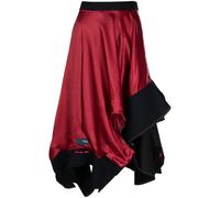 Kolor asymmetric draped midi skirt - Red 2