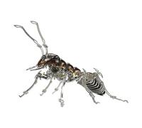 kolotesame Mechanical Metal Ant 3D Puzzle Model, Steampunk Mechanical Brown Ant Challenging Building Kit with Tool, STEM Puzzle for Adults Cool Display Model (Needs to be Assembled