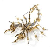Kolotesame Scorpion 3D Metal Puzzle Model for Adults, DIY Mechanical Scorpion Challenging Building Kit with Tool, Cool Desk Decor for Man or 3D Building Enthusiasts Gift