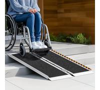 KOLOTOOL 3FT Wheelchair Ramp 362KG Heavy-Duty Aluminum Folding Ramp with Anti-Slip Hinges for Scooters, Stairs, Vehicles, Trolleys and Baby Strollers