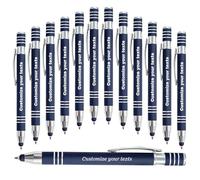 KOLOWKO Personalized 2 in 1 stylus pen, up to 1000 bulk custom pens to write your name, text, message 2 in 1 ballpoint pen for business, graduation, anniversary, communion gifts