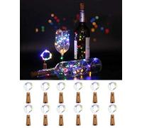 Kolpop [12 Pack Bottle Lights, Cork Lights for Wine Bottles, 2m 20 LED Copper Wire Fairy Lights for Parties, Wedding, Christmas DIY Indoor/Outdoor Decoration (Multi Color)