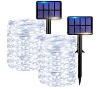 Kolpop 2 Pack Fairy Lights Solar Powered, 72FT/22M 220 LED Solar String Lights with 8 Modes, Copper Wire Solar Lights Outdoor Garden Waterproof for Tree Party Patio Wedding Yard Christmas