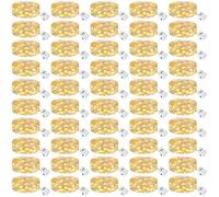 kolpop Pack of 50 Mini Fairy Lights with Battery, 2 m, 20 LED Small Fairy Lights, Battery Operated, Indoor Fairy Lights, 3 Modes, DIY Fairy Lights, Waterproof for Party, Wedding, Christmas Decoration