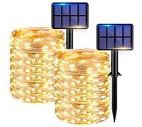Kolpop Solar String Lights Outdoor Garden Waterproof 2 Pack, Total 144FT/44M 440 LED Solar Fairy Lights with 8 Modes, Copper Wire Solar Lights Outdoor Garden for Tree Christmas Party Patio Yard