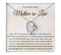 KOLSTRAW Gift for MOTHER IN LAW, Meaningful Pendant Jewelry with Heartfelt Message Card, Perfect for Birthday, Christmas, or Anniversary, Presented in a Beautiful Gift Box #1, Stainless Steel, No