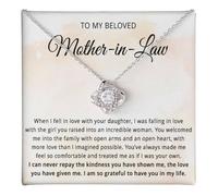 KOLSTRAW Gift for MOTHER IN LAW, Meaningful Pendant Jewelry with Heartfelt Message Card, Perfect for Birthday, Christmas, or Anniversary, Presented in a Beautiful Gift Box #1, Stainless Steel, No