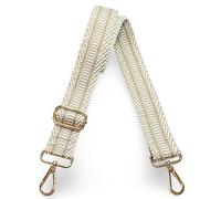 Kolti Purse Strap Replacement Crossbody Handbag Stripe Wide Adjustable, Gold Buckle-381, 30" to 62"