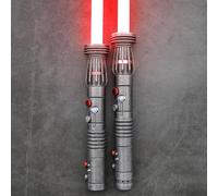 Kolulere Double-Bladed Lightsaber for Adults, 12 RGB Colors 16 Sound Fonts with Weathered Metal Hilt Light Saber 2 Pack, Heavy Dueling Smooth Swing Motion Control 2 in 1 Light Sabers