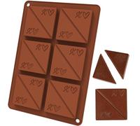 Koluti 6-Cavities Square Chocolate Silicone Mold, DIY Couple Chocolates for Intimacy, Love Shared Candy Cube Mould, Birthday & Valentine's Memorial Day Lover Gift
