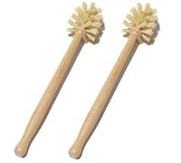 KOLUZ Natural Dish Brush, Long Handle Bottle Brush, Natural Sisal Dish Washing Brush, Plastic Free, Bamboo Washing Up Brushes Set for Kitchen, Water Bottle, Glassware