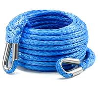 Kolvoii Winch Rope Extension 3/8" x 50ft 26,500 Lbs, Synthetic Winch Cable Line Extension for Off Road Vehicle ATV UTV Truck etc - Blue