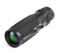 Koly BAK-4 Prism 10X25 Monocular, Compact Weather Resistant Scope with Snake Skin Grip, Designed for Bird Watching, Hiking, Hunting, Archery, and More, 10X Magnification with Dark Time Vision, Black