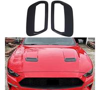 Kolya Glossy Black Exterior Hood Vent Air Outlet Cover Trim for Ford Mustang Accessories 2018 2019 2020 2021 2022 (Not for Shelby Model)